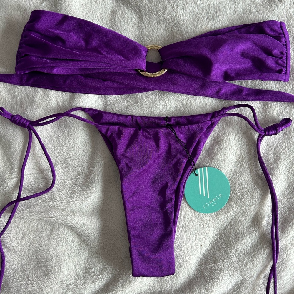 sommer swim purple cece & milla petunia bikini set